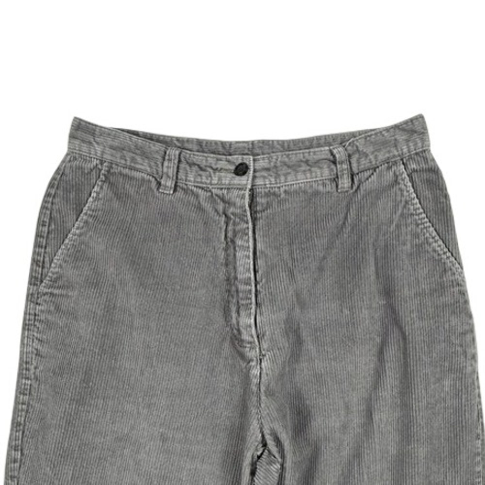 Y2K Woolrich Gray Corduroy Pants High Rise Straight Leg Whale Back Womens 10 - Picture 2 of 7